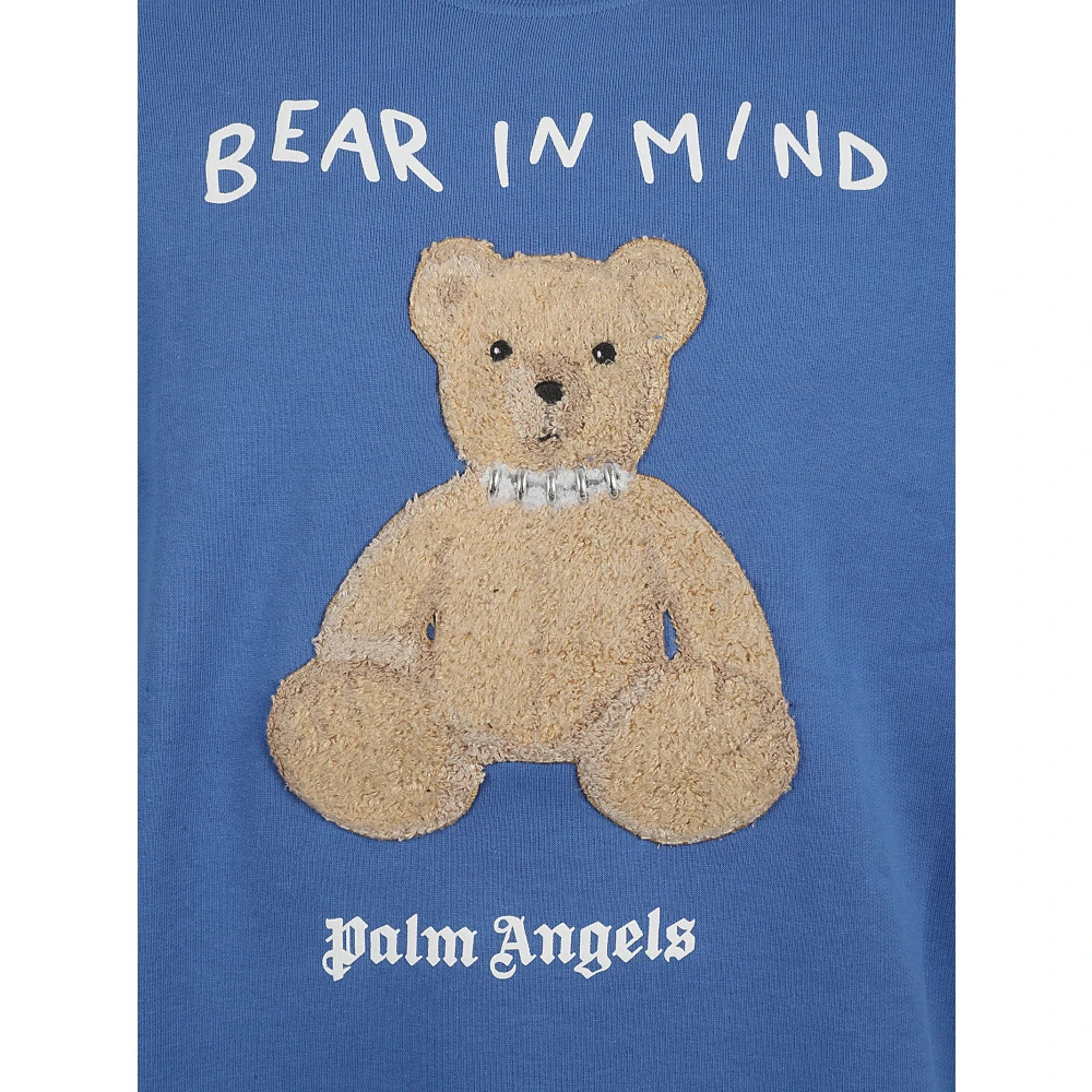 Palm Angels Bear in Mind Sweaters Blue Heren
