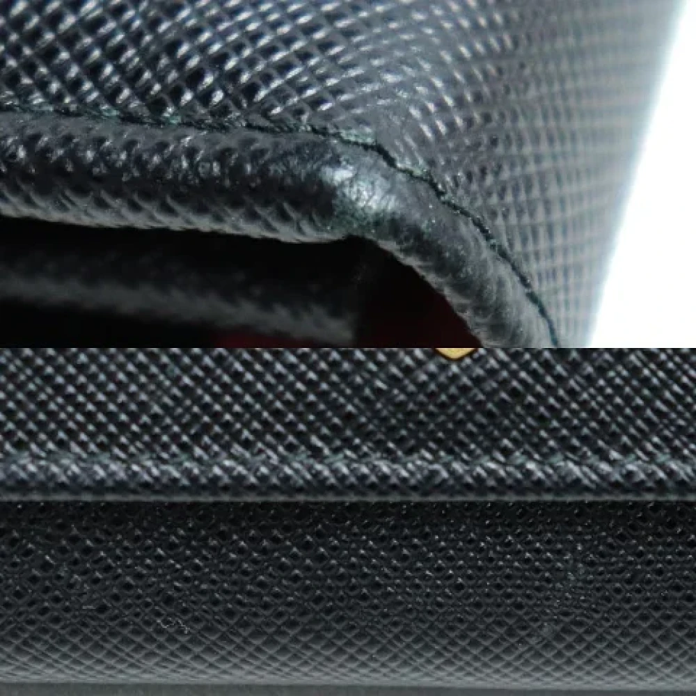 Prada Vintage Pre-owned Leather wallets Black Dames