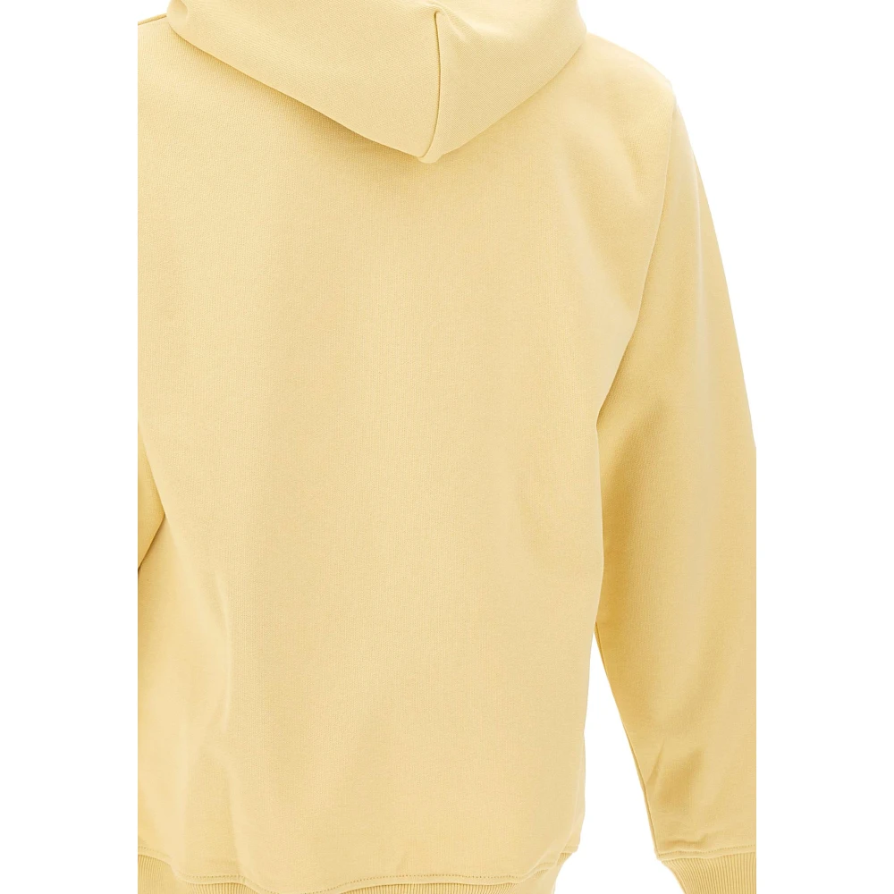 Drole de Monsieur Klassieke Slogan Gele Hoodie Yellow Heren