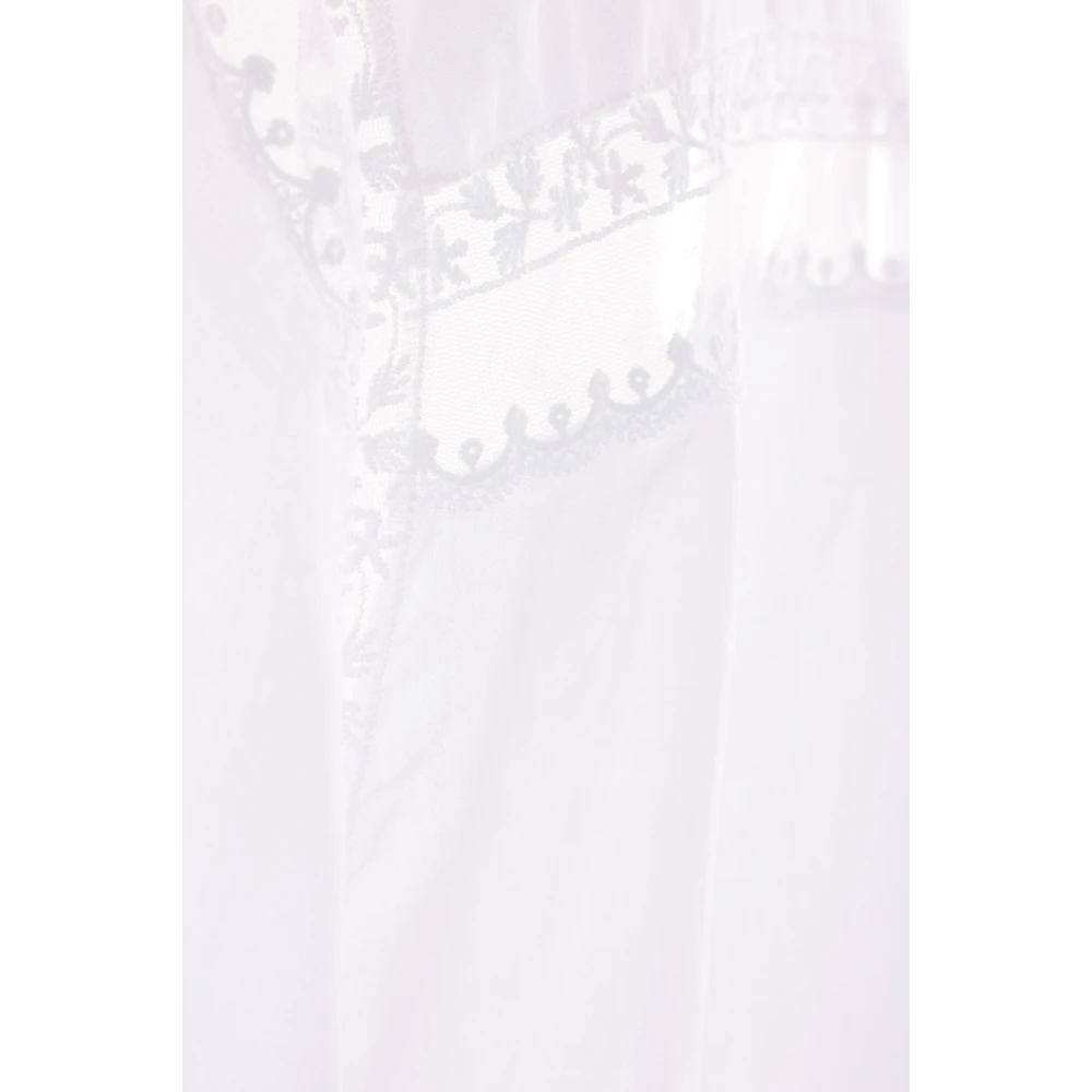 Ermanno Scervino Witte Oversized Kant Katoenen Overhemd White Dames