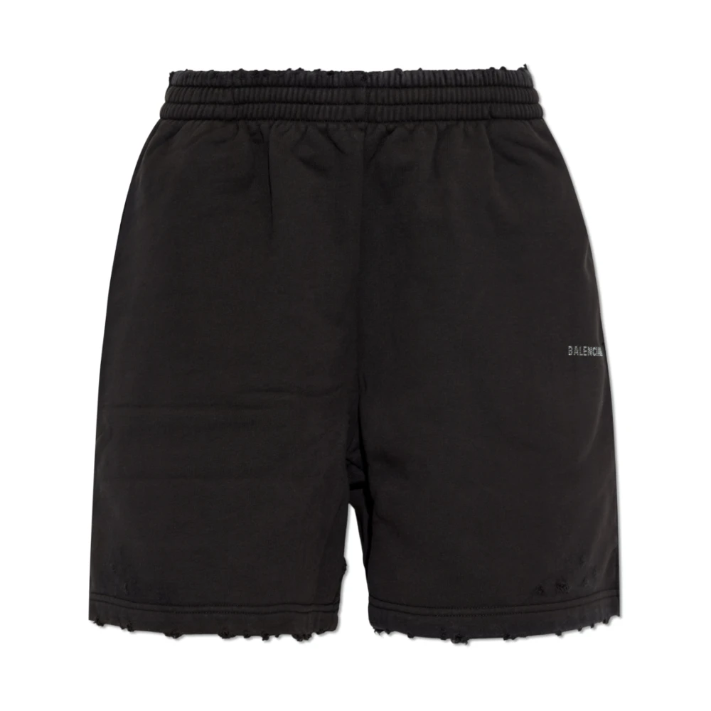 Balenciaga Shorts met logo Black Dames