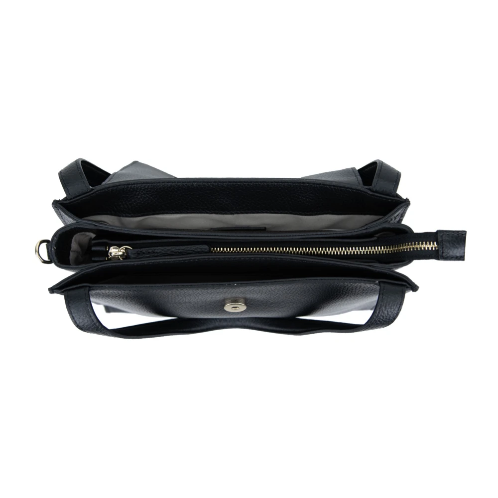 Tosca Blu Granaat Faux Leren Schoudertas Black Dames