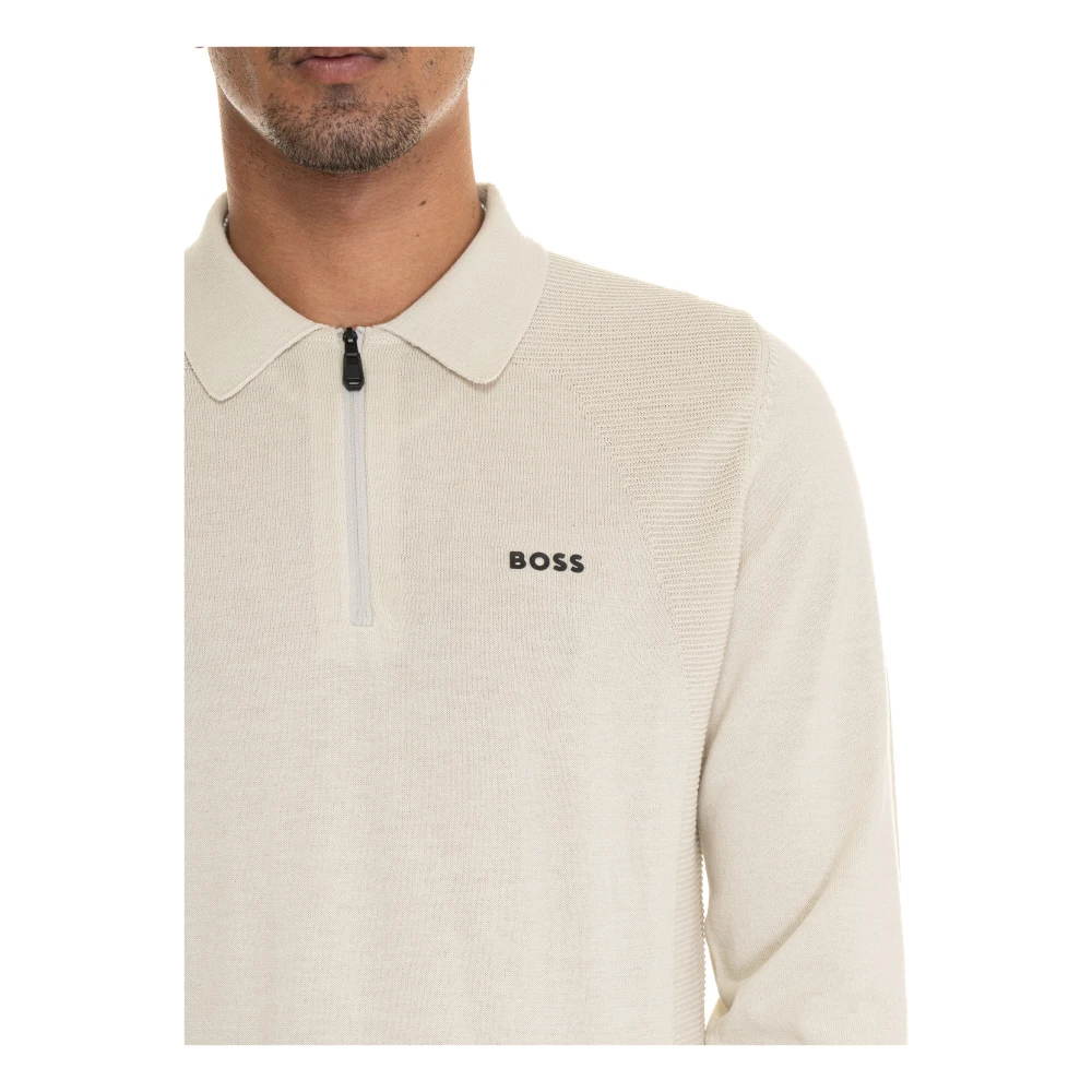 Boss Klassieke Polo Shirt voor dagelijkse stijl Beige Heren