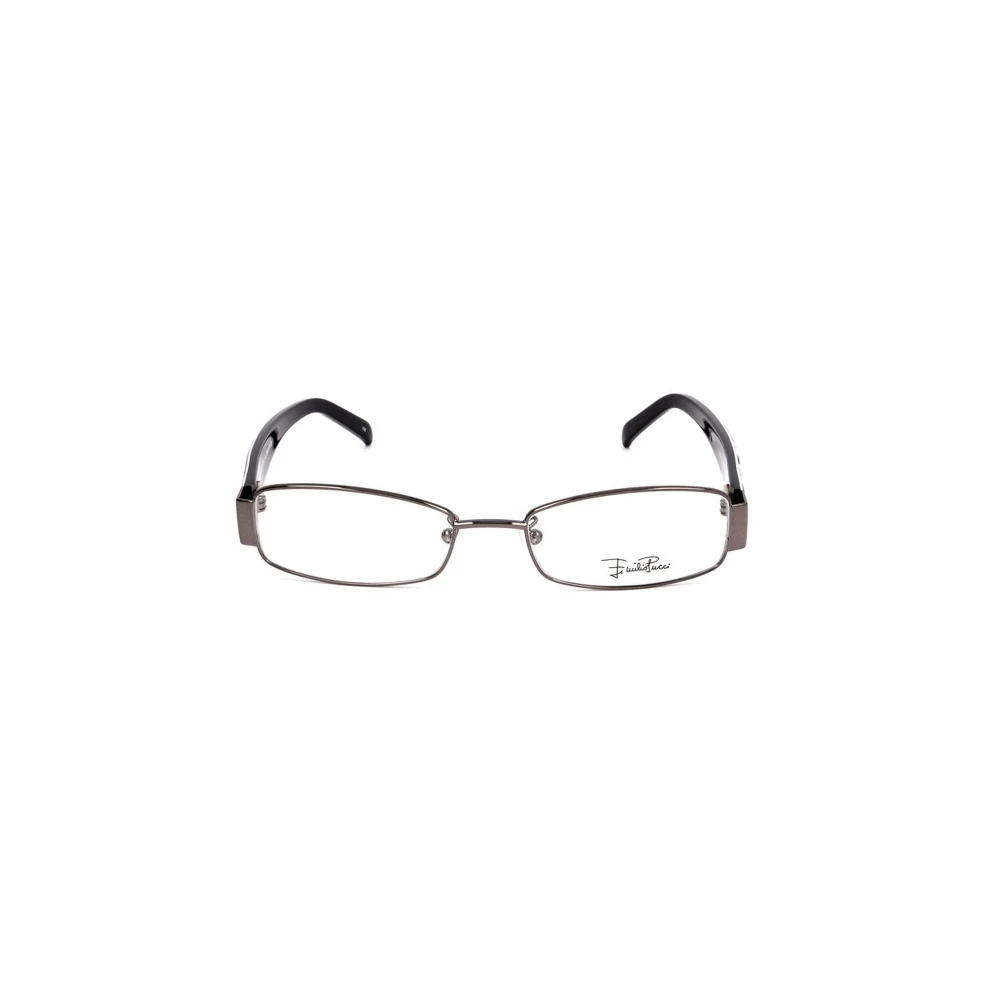 EMILIO PUCCI Ruthenium Grijs Metalen Frame Bril Vrouwen Gray Dames