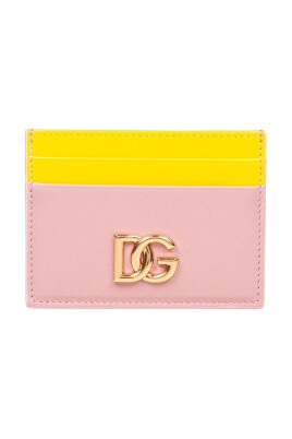 leather-card-holder-pink-yellow-dg-logo