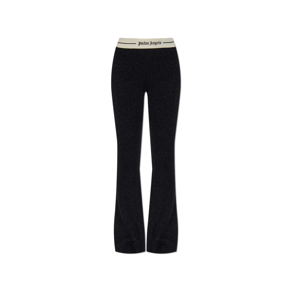 Palm Angels Damen Schwarz Hosen, K, Sgröße: