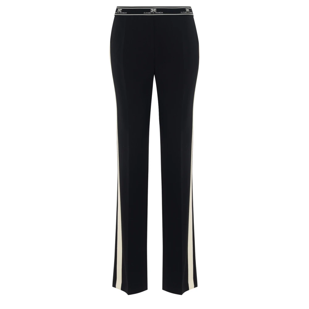 Elisabetta Franchi Zwarte Broek EF Model Pa01047E2-110 Black Dames
