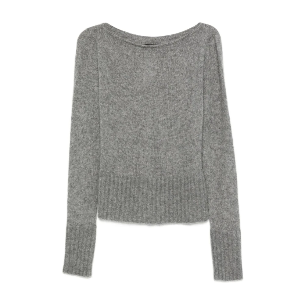 Tom Ford Women's Grey Boat Neck Cashmere Sweater