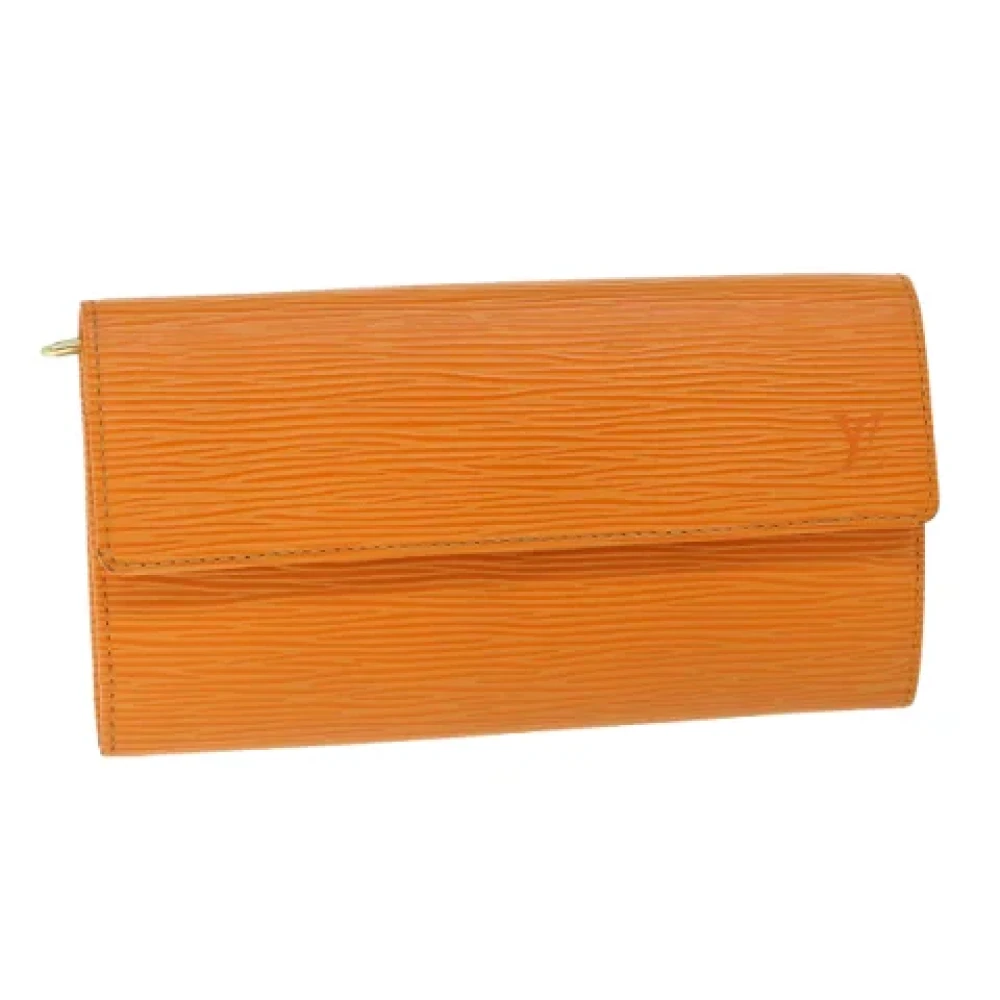 Louis Vuitton Vintage Pre-owned Leather wallets Orange Dames