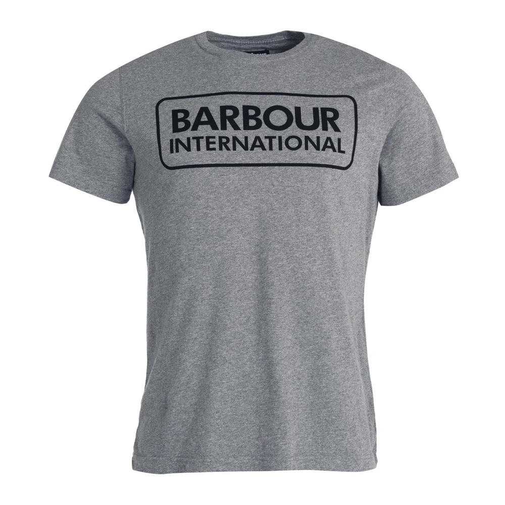 Barbour Essential Large Logo T-Shirt Anthracite Gray Heren