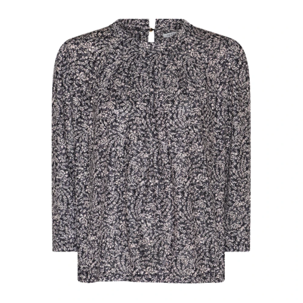 IN Front Grijze Grazia Blouse met 3 4 Mouwen Gray Dames