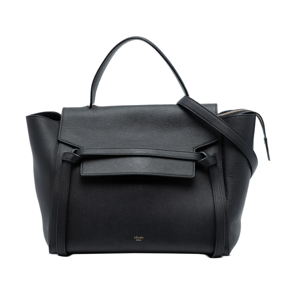 Celine Vintage Women's Black Pre-Owned Leather Handbag