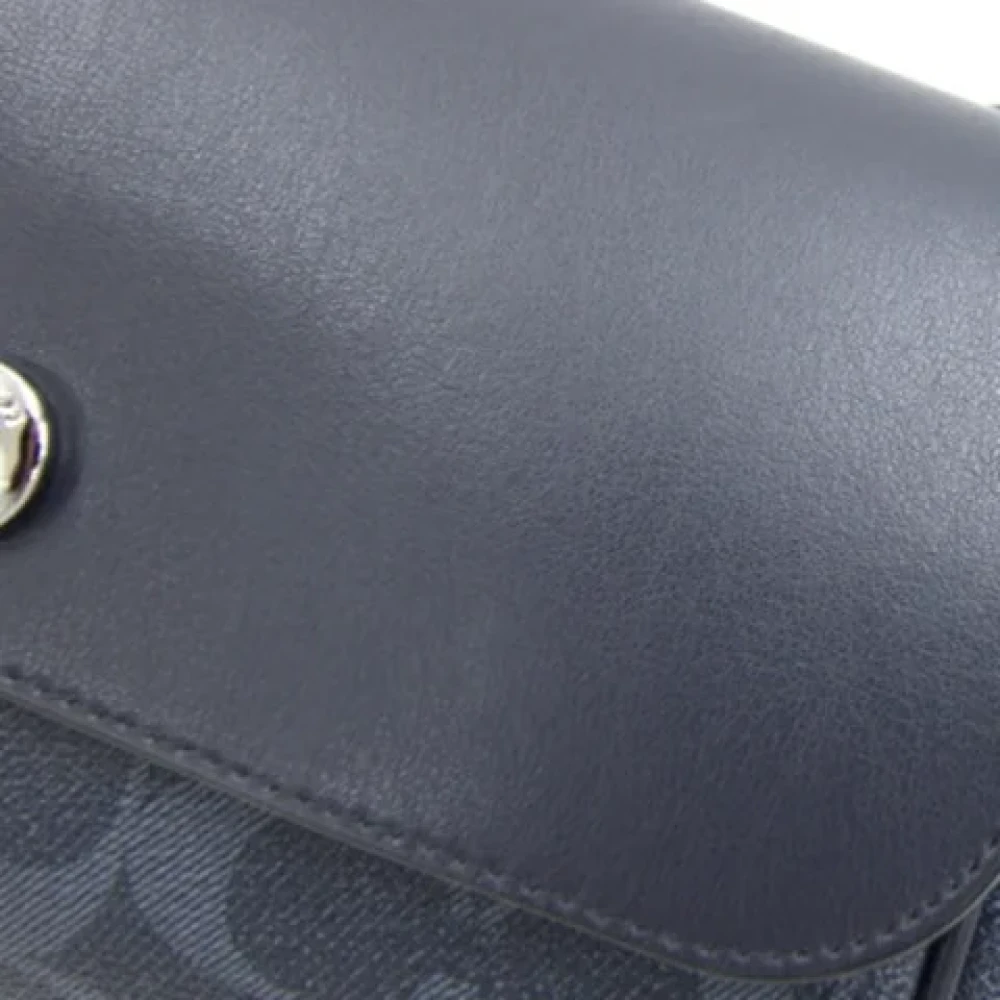 Coach Pre-owned Leather shoulder-bags Blue Dames