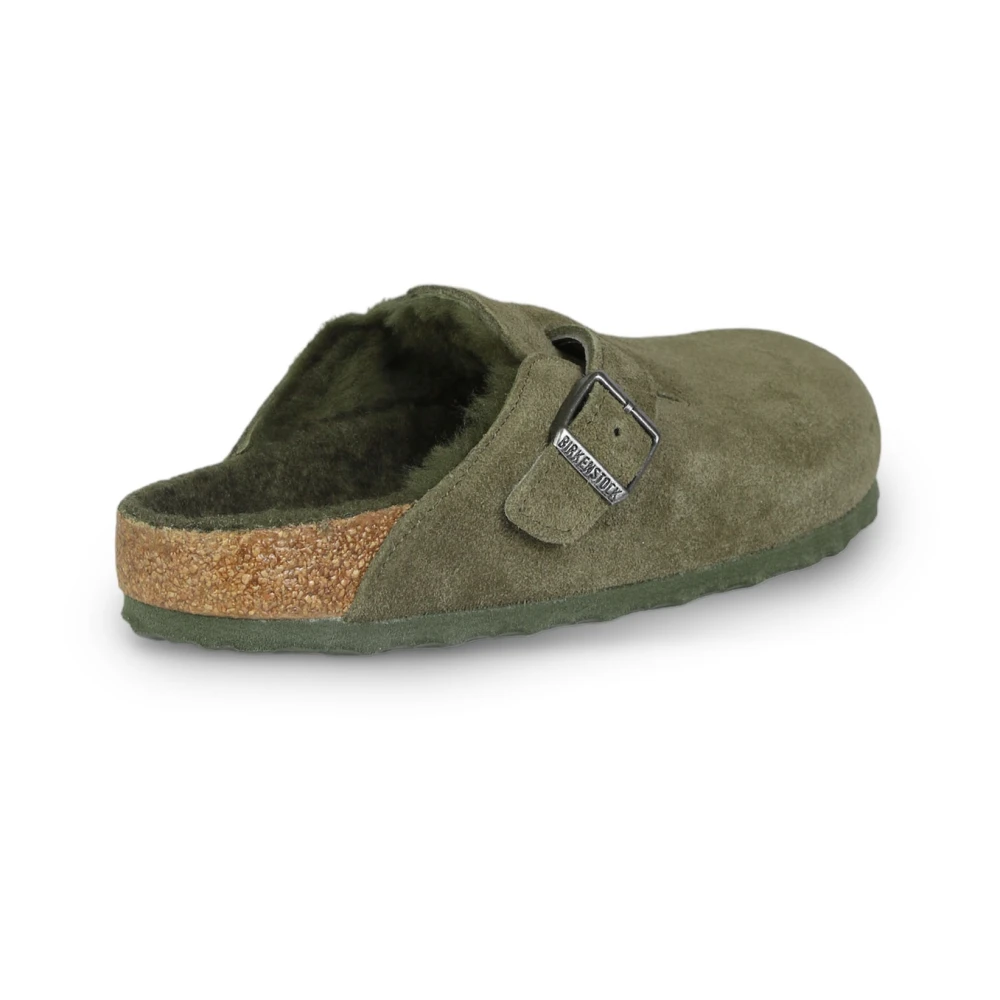 Birkenstock Shearling Sandalen Green Heren