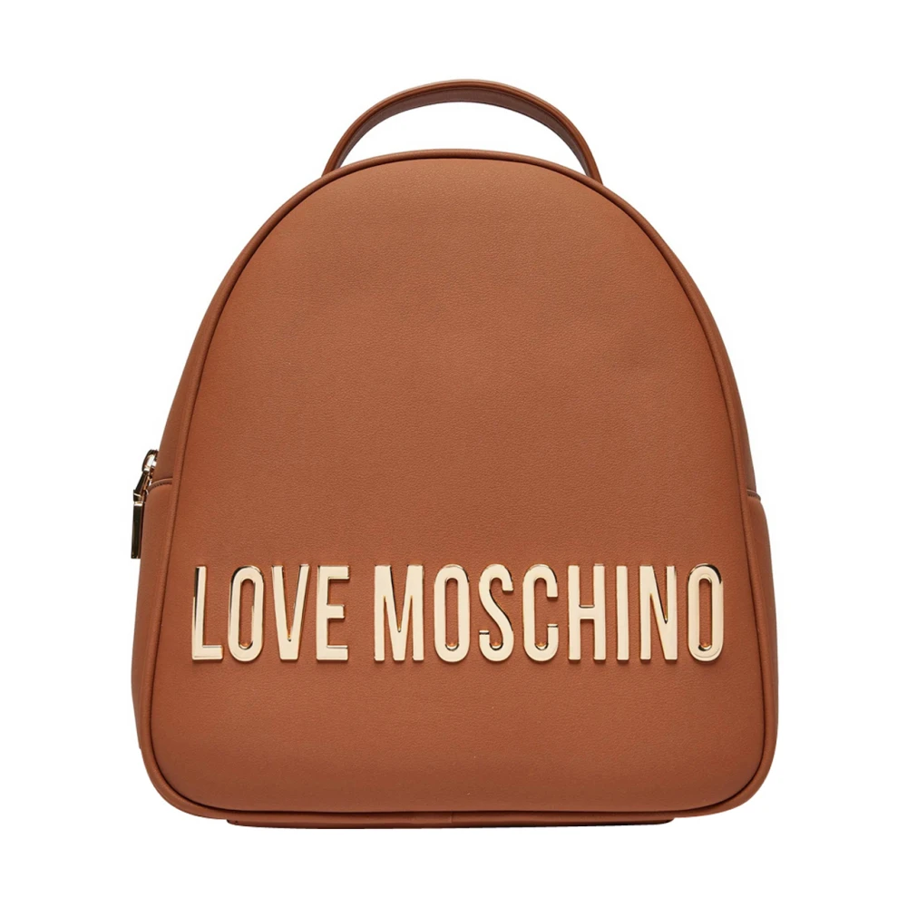 Love Moschino Bruine Trendy Rugzak van Kunstleer Brown Dames