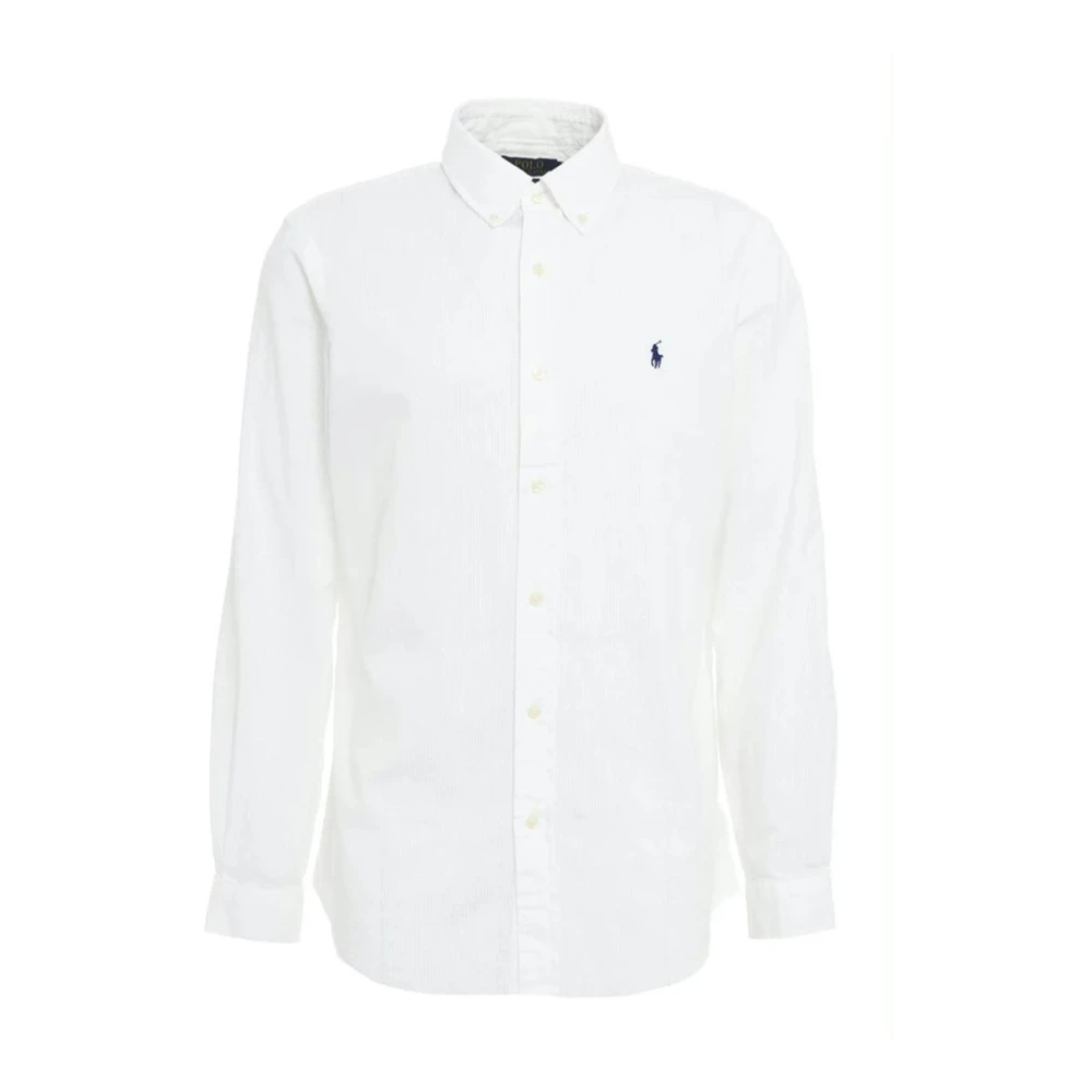 Ralph Lauren Custom Fit Sportshirt voor Heren White Heren