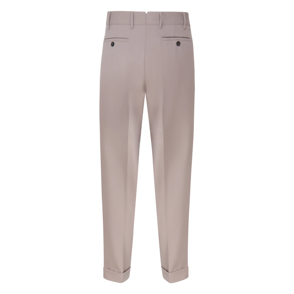 Mauro Grifoni Taupe Broek met Manchetten en Zakken Beige Heren