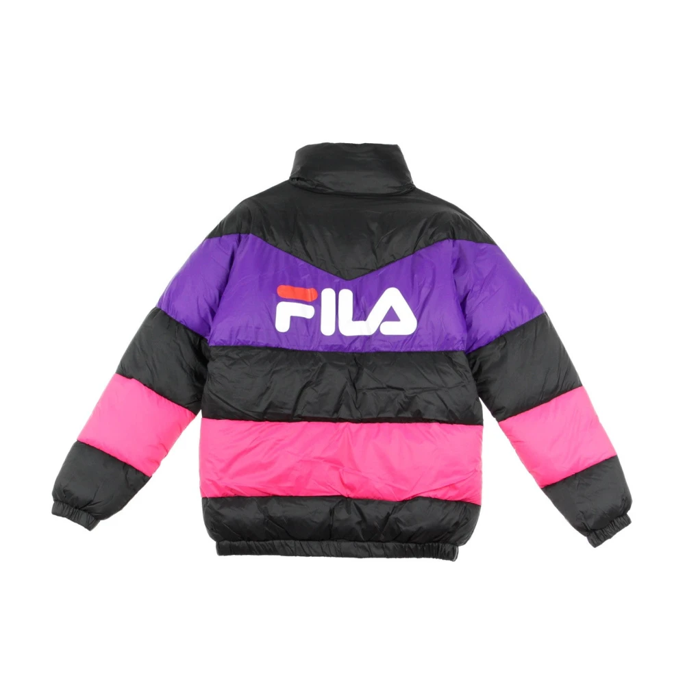 Fila Zwart Paars Roze Donsjack voor dames Multicolor Dames