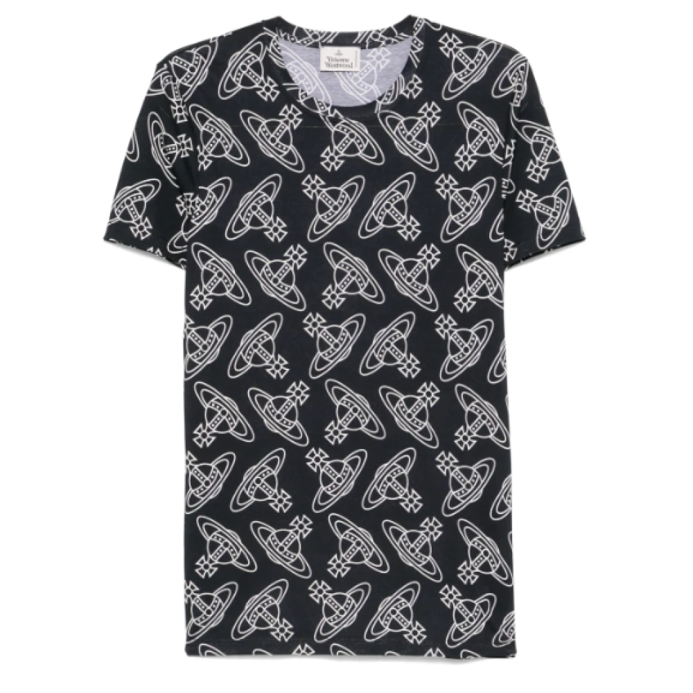 Vivienne Westwood Zwarte Ondershirt met Orb Voering Black Heren