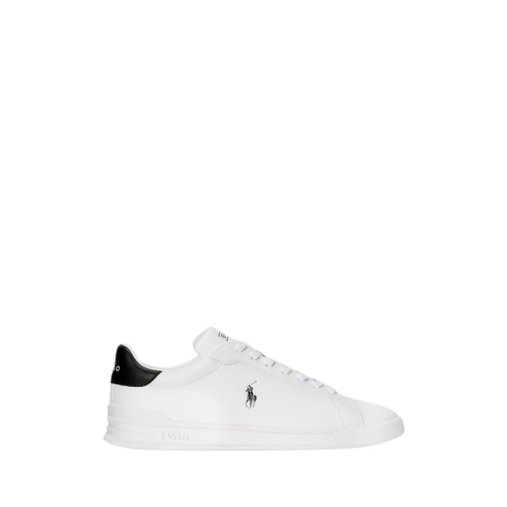 Polo Ralph Lauren Heritage Court II Leren Sneakers Heren Schoenen Wit
