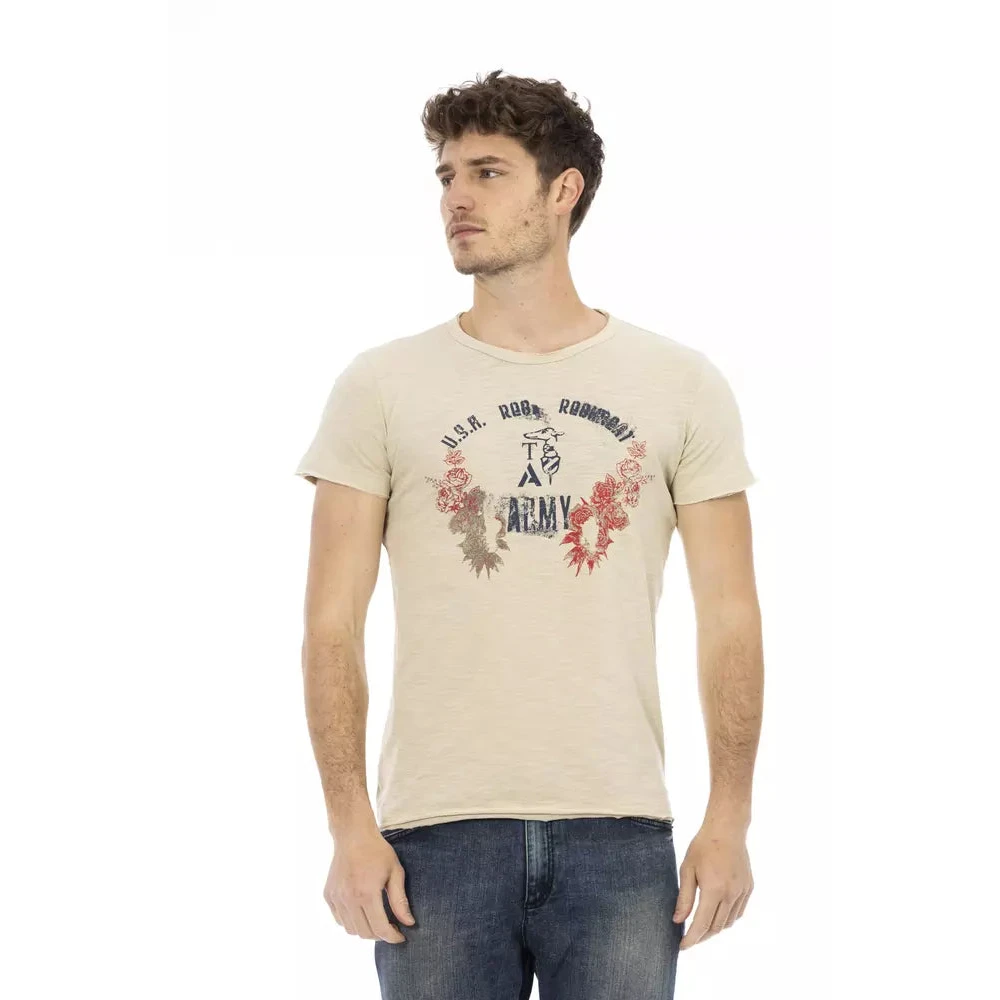 Trussardi Uomo Beige - Action T-Shirt A Maniche Corte - Tops - L