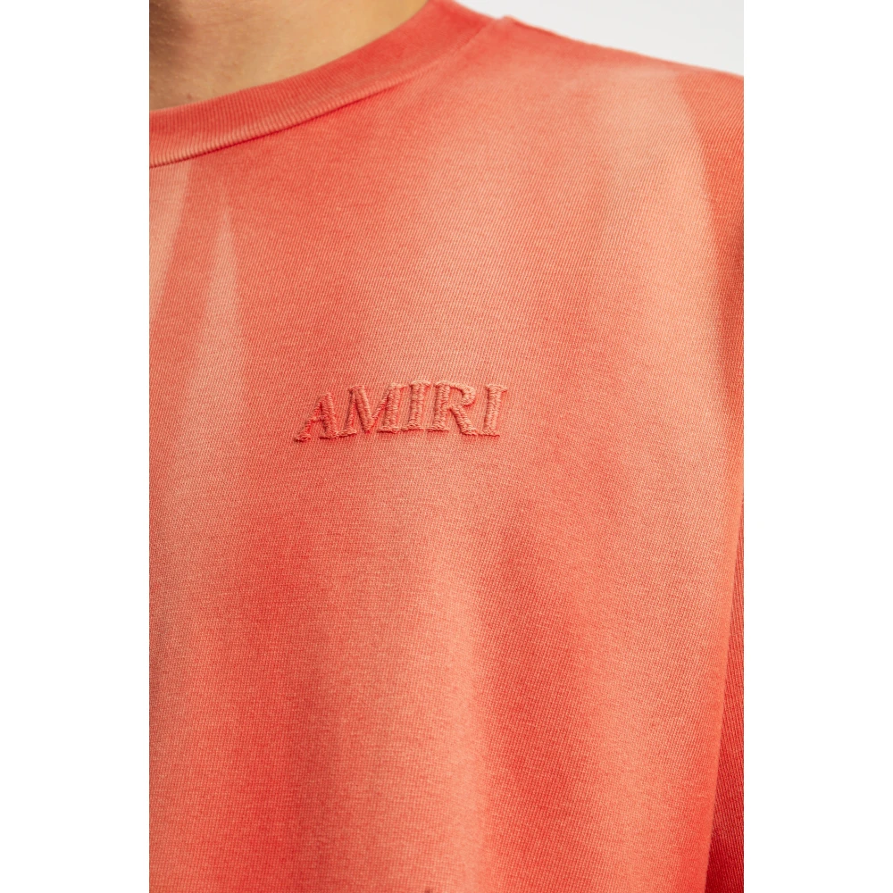 Amiri T-shirt met logo Red Heren