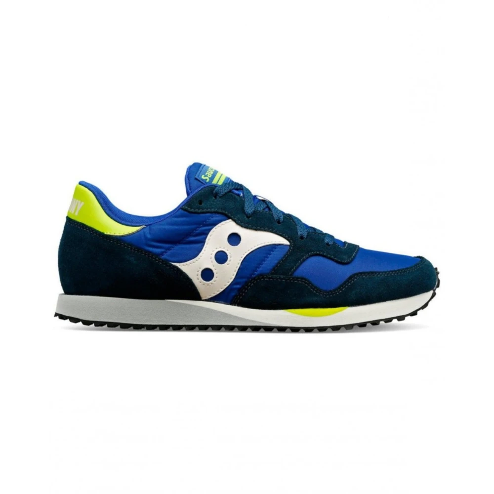 Saucony Men's Blue Retro Trainer Lime - Sneakers - 7 Uk - Shoes