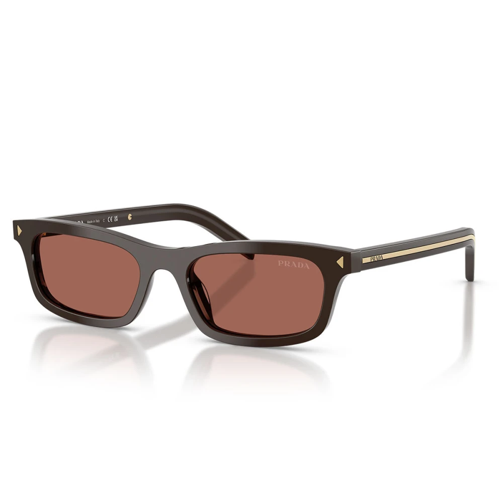 Prada Black Sunglasses, Unisex, 52 Mm, Rectangular Sunglasses