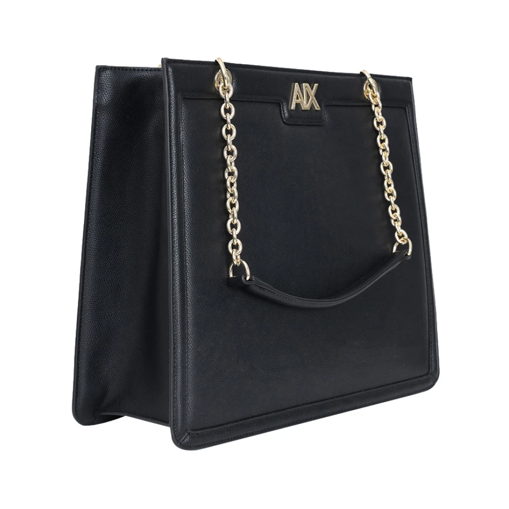 Armani Exchange Zwarte Shopper Tas Elegant Veelzijdig Black Dames