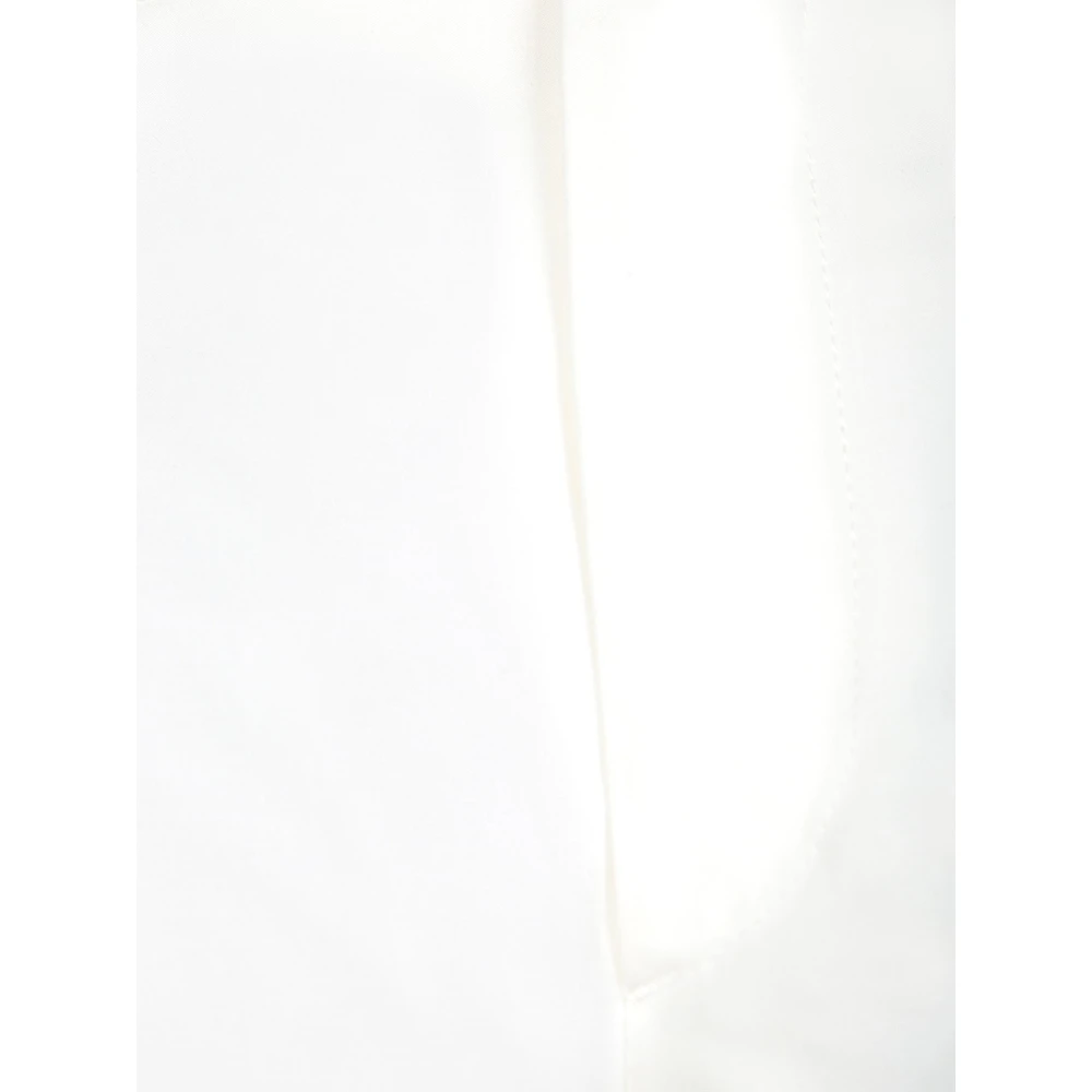 Lardini Witte Broek Hoge Taille Strak Ontwerp White Heren