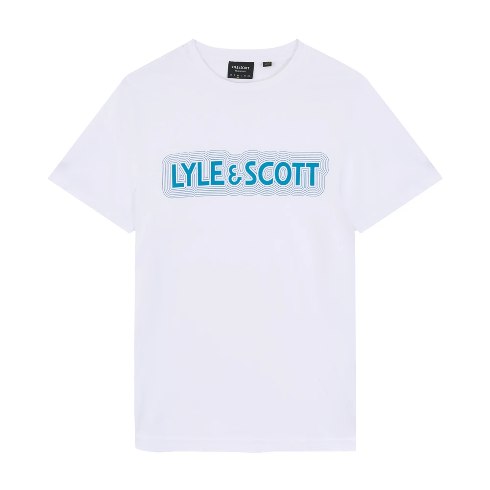 Lyle & Scott Vibrations Print T-Shirt White Heren
