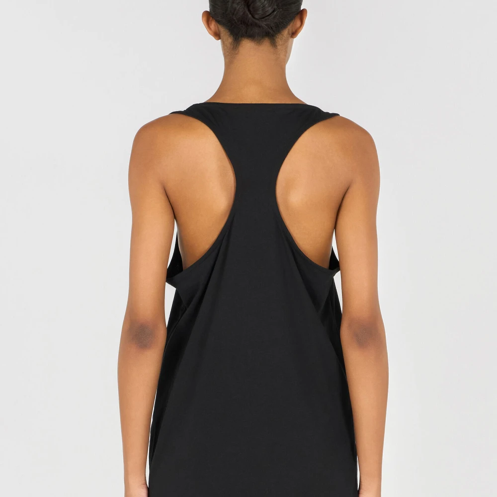Roberto Cavalli Monogram RC Racerback Tank Top Black Dames