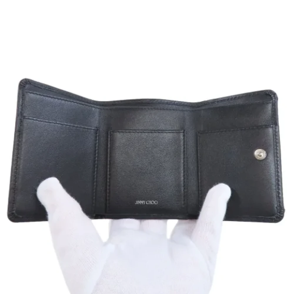 Jimmy Choo Pre-owned Leather wallets Black Dames