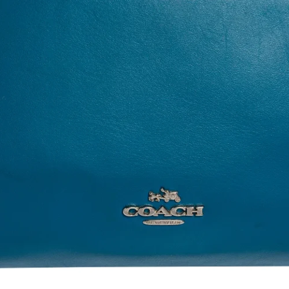 Coach Pre-owned Leather shoulder-bags Blue Dames