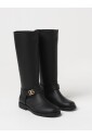 bottes-pour-enfants-en-cuir-noir-avec-boucle