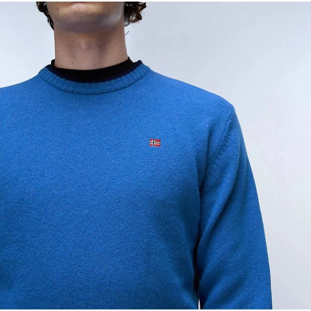 Napapijri Heren Gebreide Trui Dain C5 Blue Heren