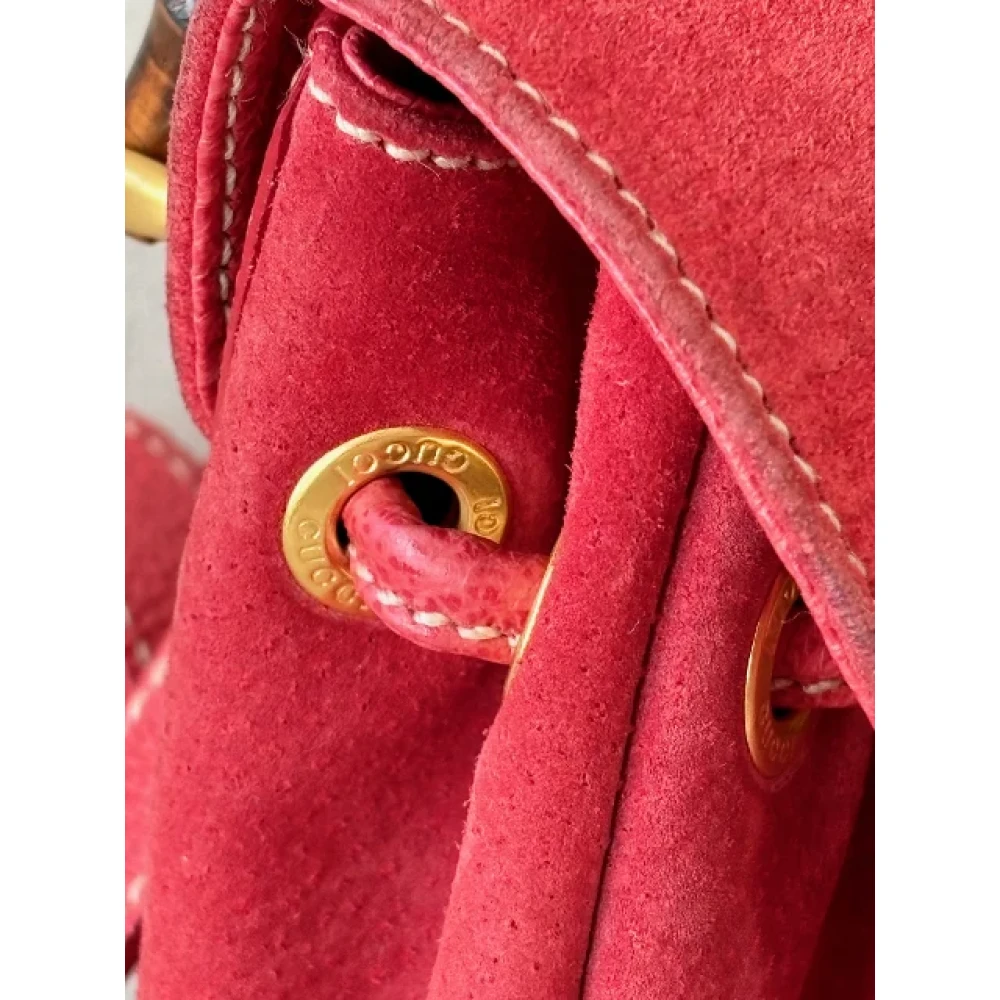 Gucci Vintage Pre-owned Leather gucci-bags Red Dames