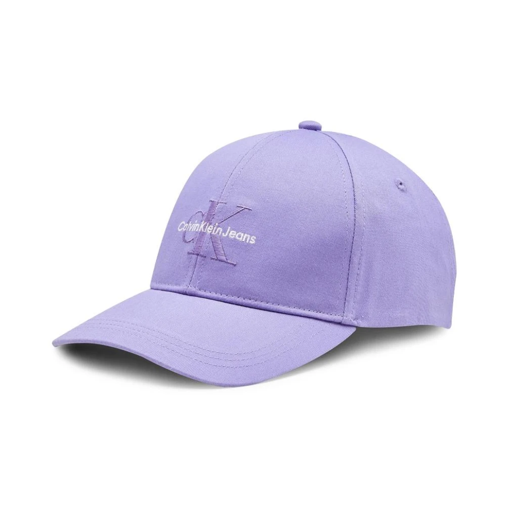 Calvin Klein Jeans Lavendel Monogram Baseball Cap Gesp Strik Purple Dames