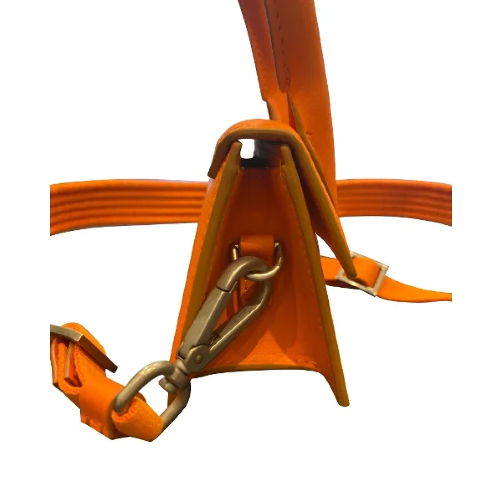 Jacquemus Pre-owned Leather crossbody-bags Orange Dames