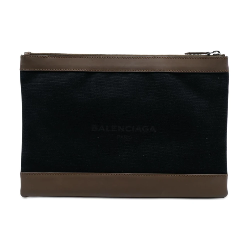 Balenciaga Vintage Women's Black Pre-Owned Canvas Pouch