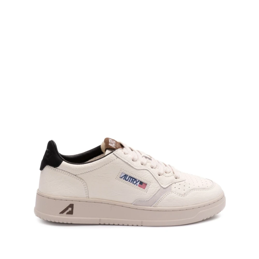 Autry Beige Sneakers, Male, 8 Uk, Low Black Sneaker Medalist