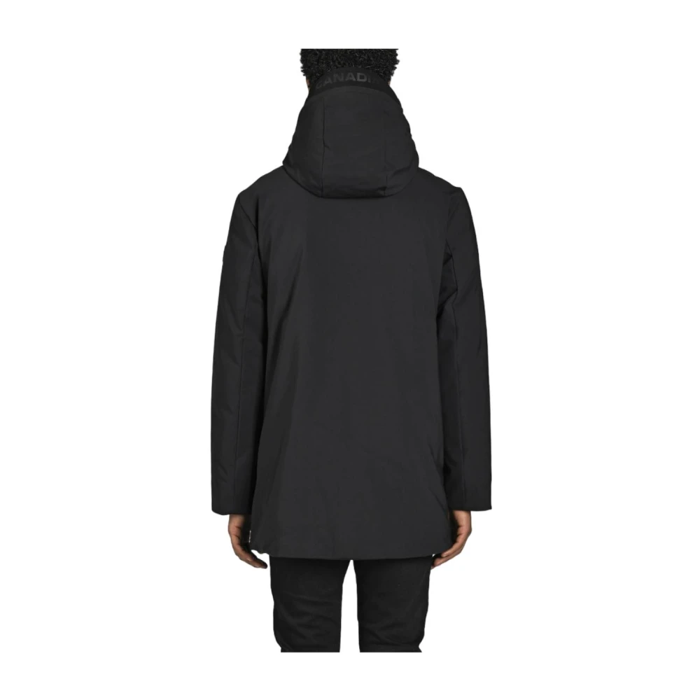 Canadian Classics Zwarte Technische Lange Hoodie Jas Black Heren