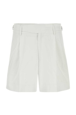 white-stretch-bermuda-shorts