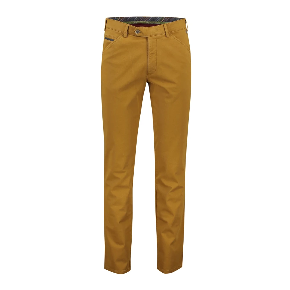 Meyer Katoenen Camel Broek Brown Heren