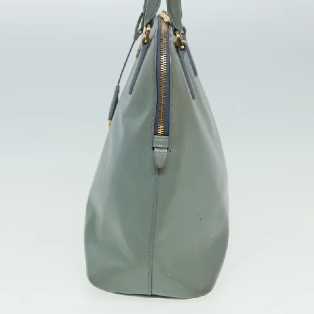 Prada Vintage Pre-owned Leather handbags Blue Dames