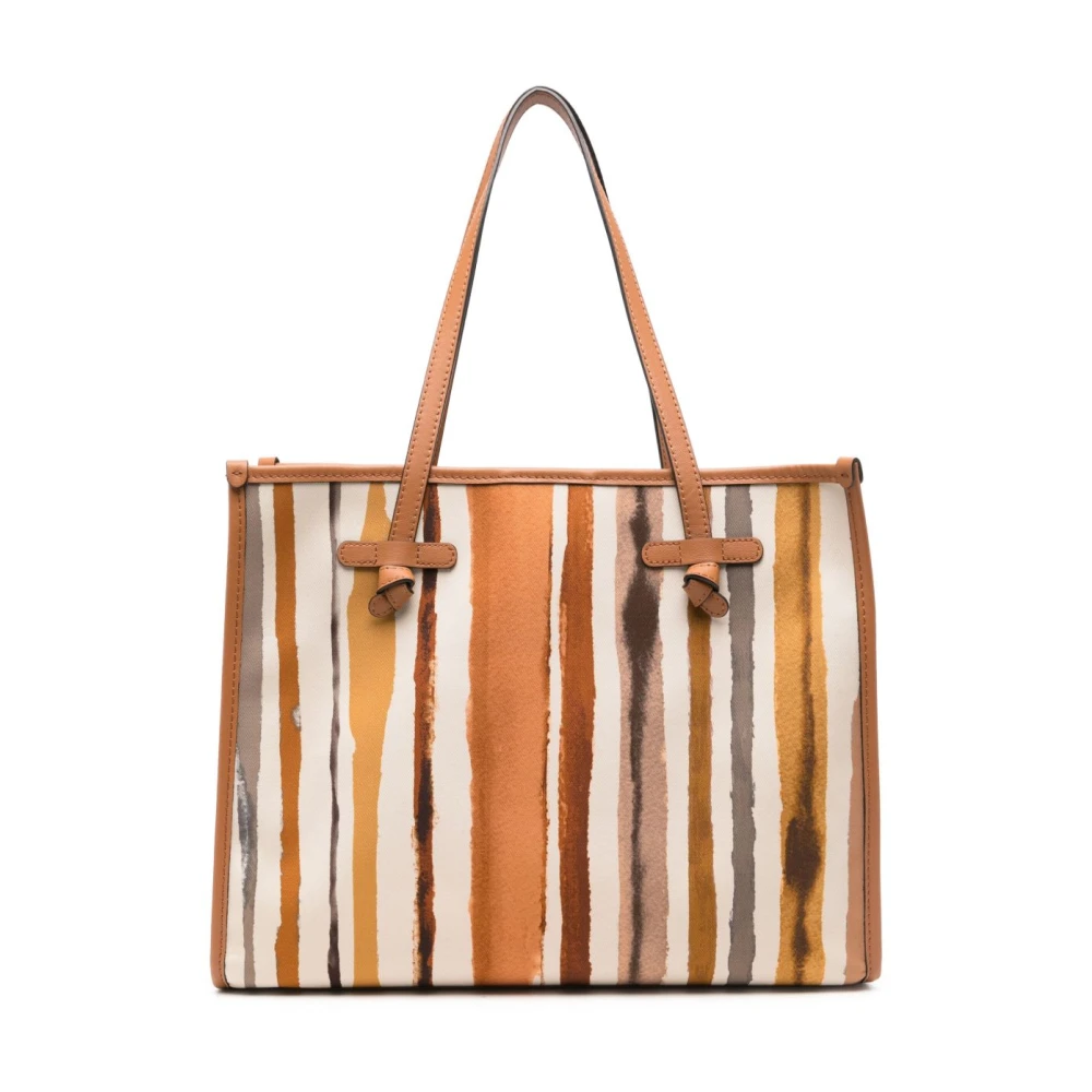 Gianni Chiarini Beige Tote Tas met Afneembare Pouch Multicolor Dames