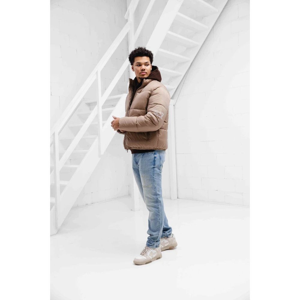 Emporio Armani Bruine Bomberjack Heren Stijlvol Model Brown Heren