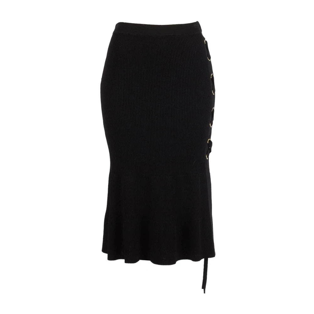 Twinset Verstelbare Zijdelingse Split Polyester Rok Black Dames