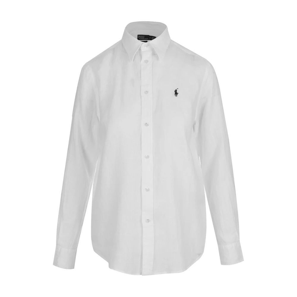 Ralph Lauren Knapp framsida skjorta White, Dam