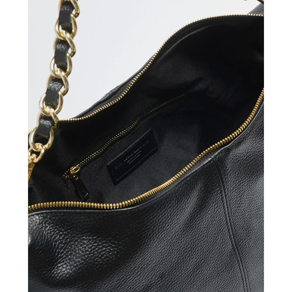 Marc Ellis Zwarte Jackye Leren Schoudertas Black Dames